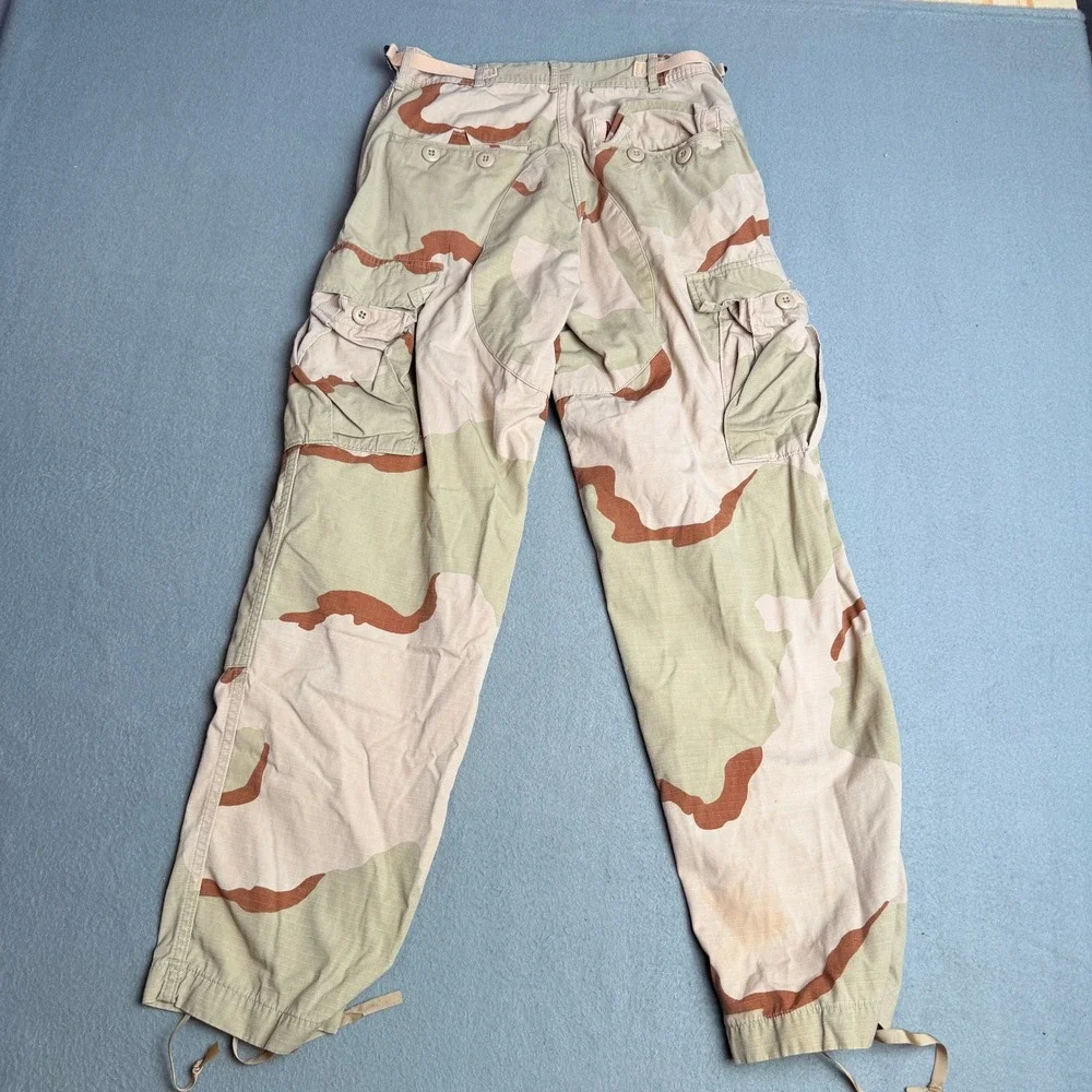 US Military 3 Color Desert Camo Cargo Pants Ripstop Small Short 8415-01-327-5329